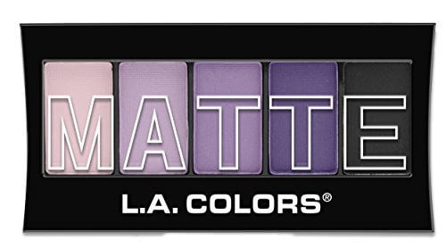 4 Pack - L.a. Colors 5 Color Matte Eyeshadow, Purple Cashmere 0.08 Oz