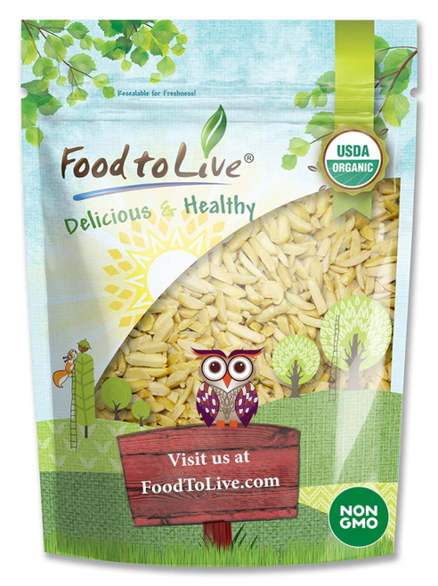 Organic Blanched Slivered Almonds, 4 Pounds — Non-gmo, Kosher, Vegan — By Food To Live