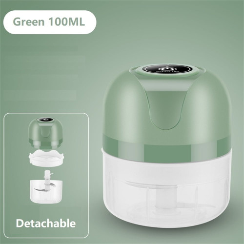 100ml Mini Garlic Chopper, Electric Garlic Blender Portable Food Chopper Rechargeble Mini Garlic Mincer For Dicing, Ginger, Chili, Fruits, Onions Pepper And Baby Food