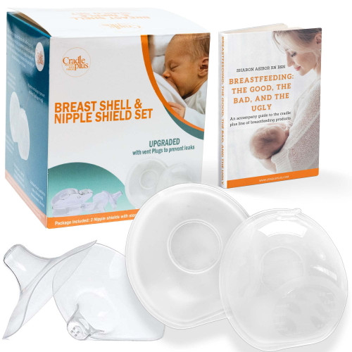 Cradle Plus Nipple Shield & Milk Collector For Breastmilk – W/ Breast Nipple Protector