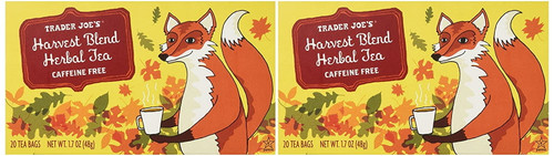 Trader Joe's Harvest Blend Herbal Tea, Caffeine Free, (2 Pack)