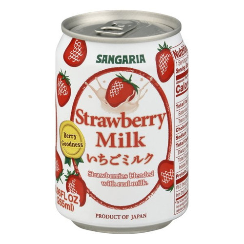 Japanese Sangaria Rich And Creamy Milk Tea Can 8.96 Fl Oz (strawberry, 24 Cans)
