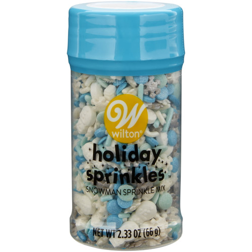 Wilton Winter Snowflake And Snowman Holiday Sprinkle Mix, 2.33 Oz.