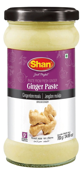 Shan Ginger Paste 24.69 Oz (700g) - Traditional Taste Enhancing Cooking Paste From Fresh Ground Ginger - Suitable For Vegetarians - Airtight Glass Jar