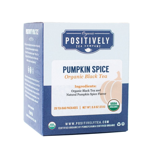 Positively Tea's Organic Pumpkin Spice, Black Tea Bags, 20 Ct Tea Bags