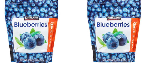 2 Pack | Ks Kosher  Whole Dried Blueberries (resealable Bag) , 20 Oz