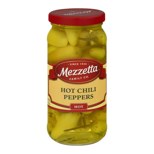 (6 Pack)mezzetta Hot Chili Peppers, 16 Oz.