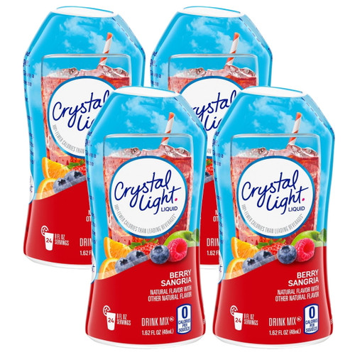 Crystal Light Berry Sangria Liquid Drink Mix, Caffeinated, 1.62 Fl Oz Bottle (pack - 4)
