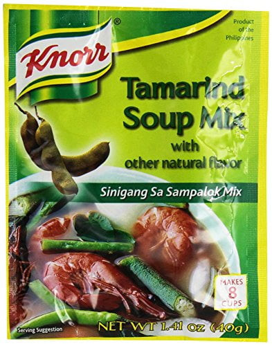 Ninechef Bundle - Knorr Tamarind Soup Mix (sinigang Sa Sampalok Mix) 1.41oz (40g) + 1 Ninechef Brand Long Handle Spoon