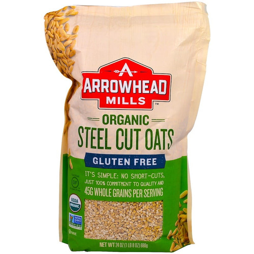 Arrowhead Mills, Organic Steel Cut Oats, Gluten Free, 1.5 Lbs