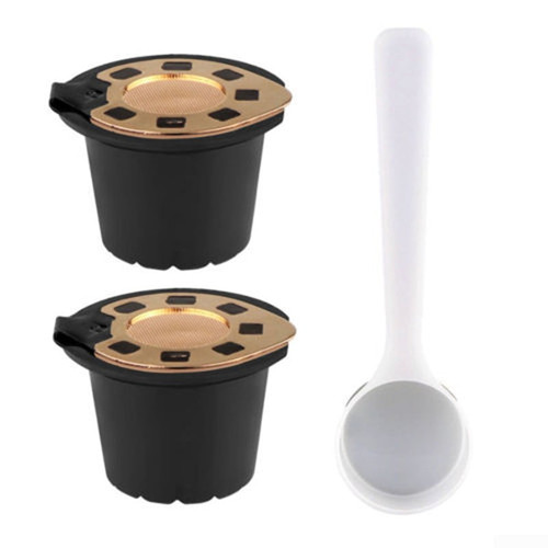 2x Reusable Coffee Capsule Filter Pods Cup For Nespresso Refillable Home Machine