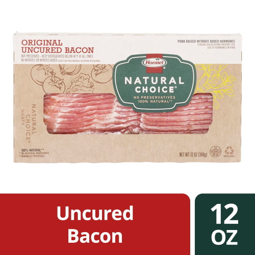Hormel Natural Choice Original Uncured Bacon, 12 Oz