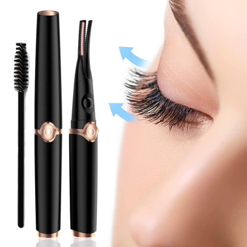 Heated Eyelash Curler, Lash-lift Heated Lash Curler With 3 Heat Settings, Quick Heating, Electric Heated Eyelash Curler With Built-in Comb, Beauty Makeup Tools For Women (black)