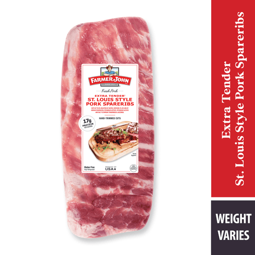 Farmer John Pork St Louis Style Sparerib, Fresh, 3.5-3.8 Lbs.
