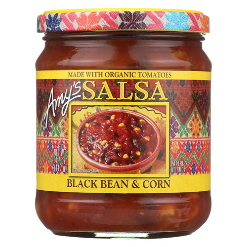 Amy's Black Bean And Corn Salsa 14.7 Oz Pack Of 3