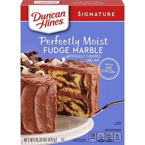 Duncan Hines Signature Cake Mix, Fudge Marble, 15.25 Oz