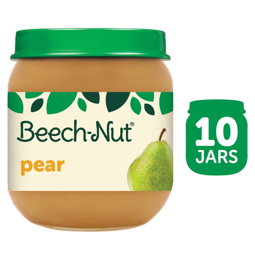 Beech-nut Stage 2 Baby Food, Pear, 4 Oz Jar, 10 Pack