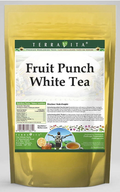 Terravita Fruit Punch White Tea, (fruit Punch, White Tea Bags, 25 Tea Bags, 1-pack, Zin: 542705)