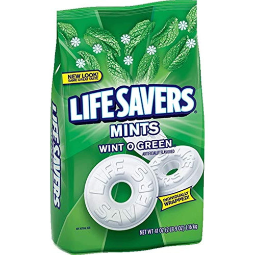 Life Savers Mints Wint-o-green Hard Candy 41-ounce Party Size Bag