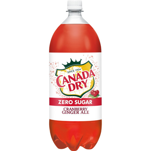 Canada Dry Soda Zero Sugar Cranberry Ginger Ale, 2 Liter, Pack Of 1