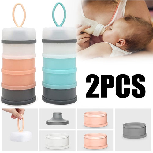 1/2/4/6pieces Infant Formula Dispenser, Portable Baby Food Travel Storage Container, Stackable Container For Storing Baby Sandwiches, Bpa Free