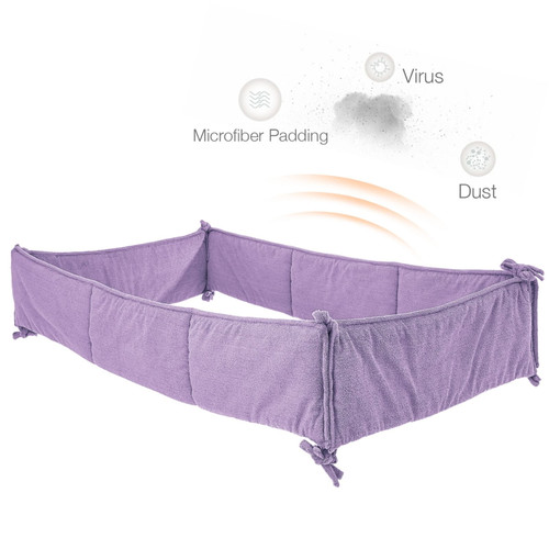 Tiitstoy Crib Bed Fence Soft Bag Stitching Bed Bed Surround Breathable Cotton Anti-collision Baby Bed Surround Kit Purple