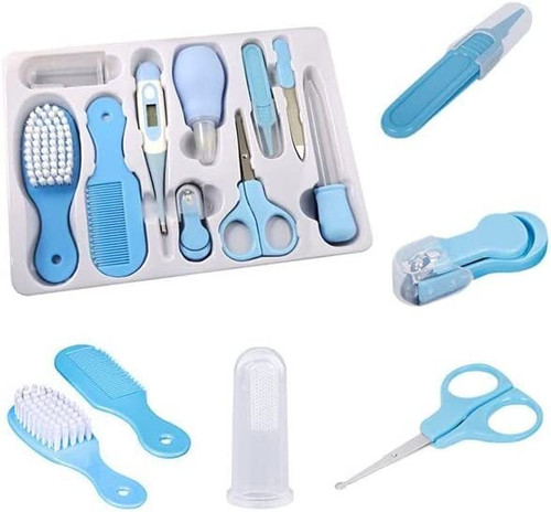 Baby Grooming Healthcare Kit Baby Safety Care Set Nail Clipper Brush Comb Scissors Thermometer Nasal Aspirator Finger Toothbrush Baby Essentials Nursery Kit For Newborn Girl Boys (pink)