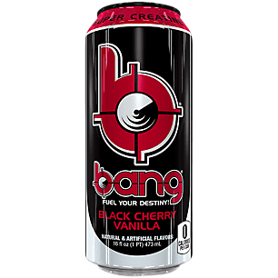 Bang Energy Drink With Coq10  Creatine  Black Cherry Vanilla (12 Drinks, 16 Fl Oz. Each)