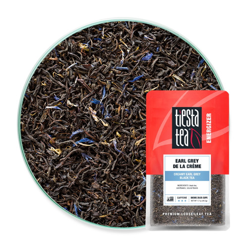 Tiesta Tea Earl Grey De La Creme, Creamy Earl Grey Loose Leaf Black Tea, 1.7 Oz