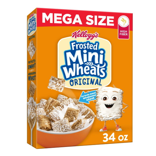 Kellogg's Frosted Mini-wheats Cold Breakfast Cereal, Original, 34 Oz
