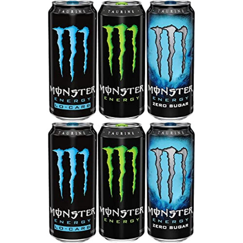 Monster Energy Variety Pack, Energy, Lo-carb, Zero Sugar, Classic Flavors - 16oz Can - Pack Of 6 (total Of 96 Ounces)