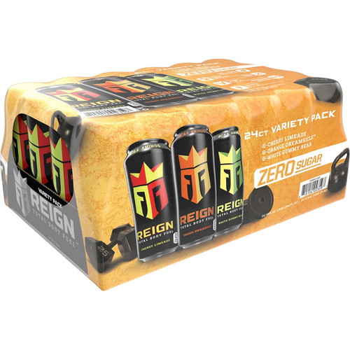 Reign Total Body Fuel Energy Drink, Variety Pack, 16 Fl Oz, 24 Ct