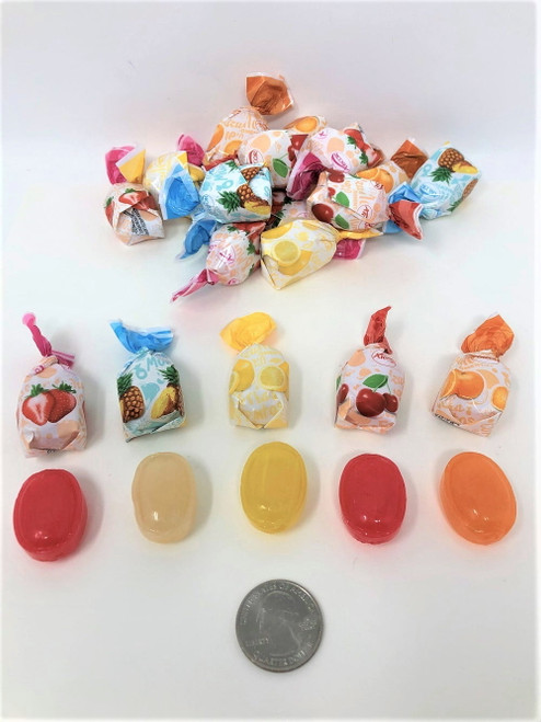 Arcor Filled Fruit Bon Bons Assorted 1 Pound Bulk Bonbon Hard Candy Wrapped