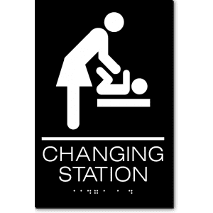 Changing Station Women Sign-black / White (2 Units)