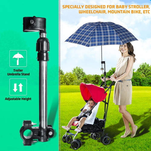 Vonter Adjustable Umbrella Mount Holder No Need Any Tooling To Attach Umbrella Clamp, Umbrella Connector Holder To Wheelchairs, Walker, Rollator, Bike, Pram, Stroller,universal Umbrella Mount Holder