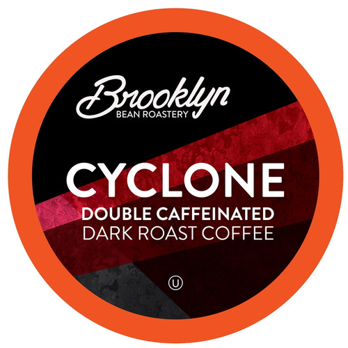 Brooklyn Bean Roastery, Dark Roast Double Caffeinated Coffee Pods,  Keurig 2.0 K-cup  Compatible, Cyclone, 40 Count