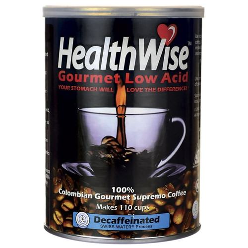 Healthwise Gourmet Coffee 100% Colombian Gourmet Supremo Coffee Low Acid Decaffeinated