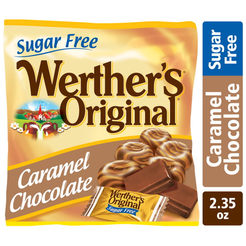 Storck Werther's Original Sugar-free Caramel Chocolate Hard Candies, 2.35 Oz.