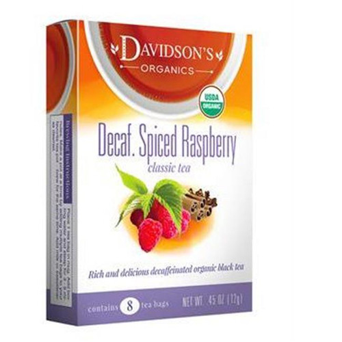 Davidsons Organics 1111 Single Serve Decaffeinated Spiced Raspberry Tea - 100 Count