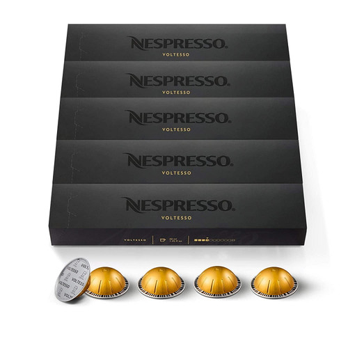 Nespresso Capsules Vertuoline, Voltesso , Mild Roast Espresso Coffee, 50 Count Coffee Pods, Brews 1.35 Ounce