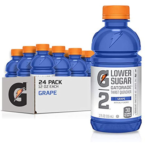 Gatorade G2 Sports Drink, Grape - Low Sugar, 12 Fluid Ounce Bottles (pack Of 12) (packaging May Vary)