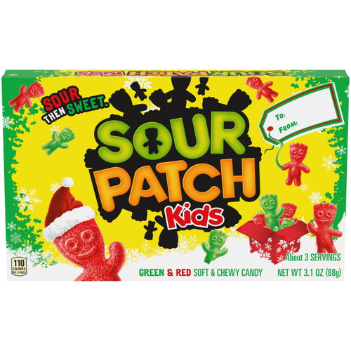 Sour Patch Kids Red & Green Soft & Chewy Holiday Candy, 3.1 Oz