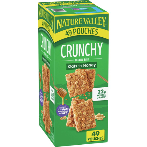 Nature Valley Crunchy Granola Bars, Oats 'n Honey, 49 Ct, 98 Bars