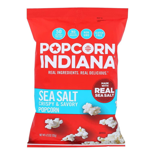 Popcorn Indiana P.i. Sea Salt Popcorn 4.75 Oz (pack Of 12)