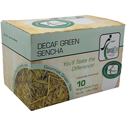 Special Tea Green Tea Single Serve Cup, Decaf Green Sencha, 10 Count