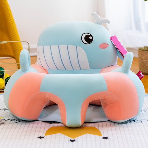 Cey Baby Sofa Support Chair Soft Plush Cartoon Animals Baby Sitting Chair Learning To Sit Seats Without Filled Cotton