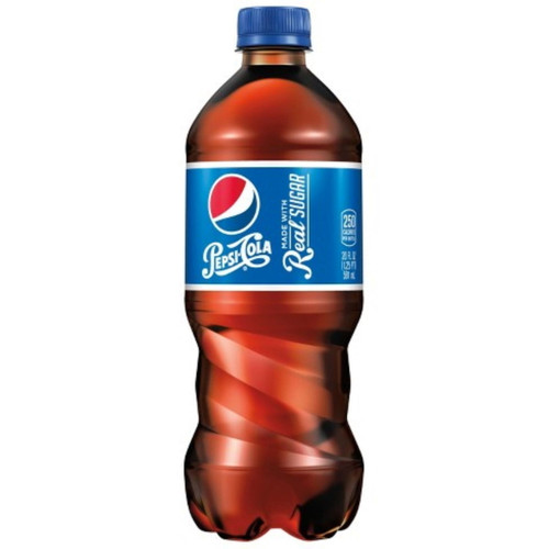 Pepsi Real Sugar Soda 20oz Bottles, Quantity Of 8