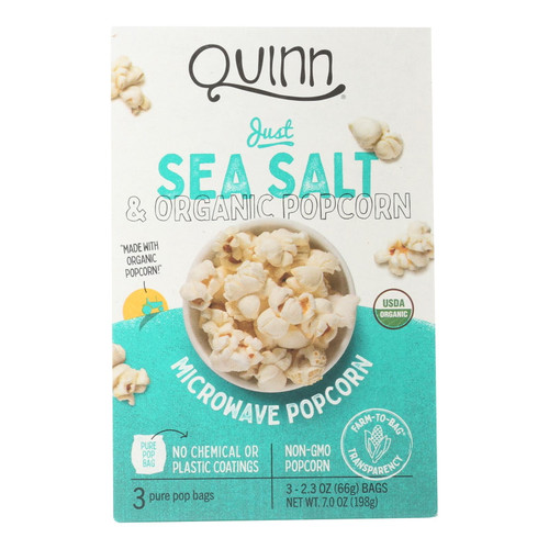Quinn - Microwave Popcorn - Just Sea Salt - Case Of 6 - 7 Oz.