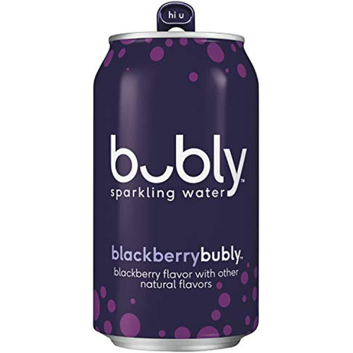 Bubly Sparkling Water, Blackberry, 12 Fl Oz. Cans (18 Pack)