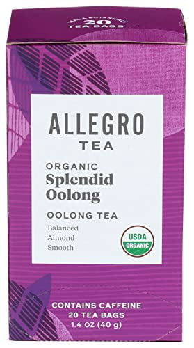 Allegro Tea, Organic Splendid Oolong Tea Bags, 20 Ct